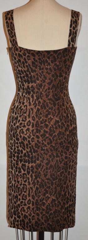 Black Dolce & Gabbana leopard print body-hugging dress