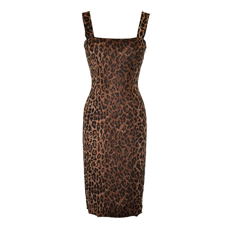 Dolce and Gabbana leopard print body-hugging dress at 1stDibs | dolce ...