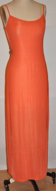 Moschino Tangerine body-hugging maxi dress measures 46