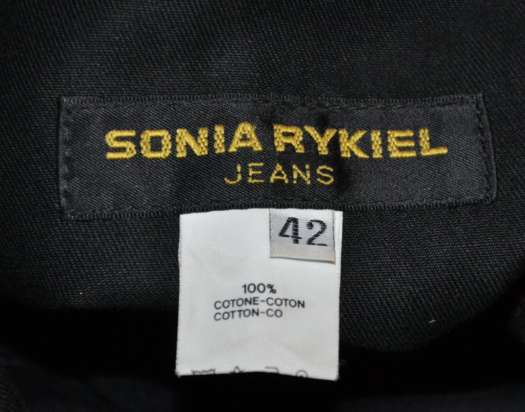 Women's Sonia Rykiel black jacket with multi-color sleeves For Sale