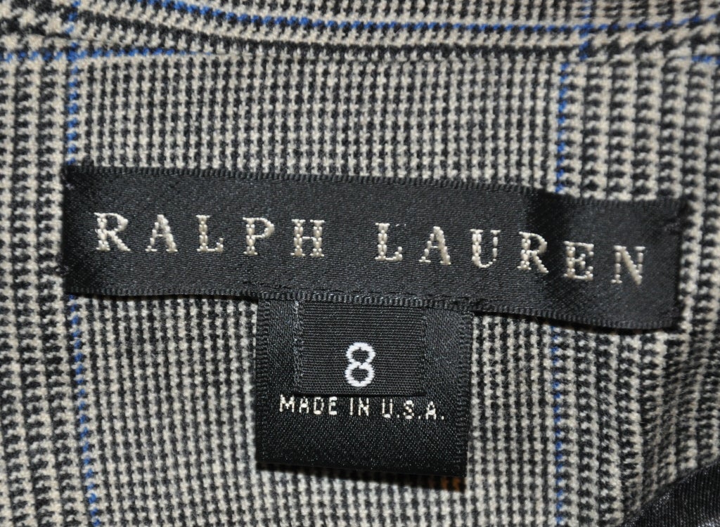 Gray Ralph Lauren Spring wool plaid jacket