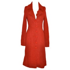 Vintage Betsey Johnson Red knit coat/dress