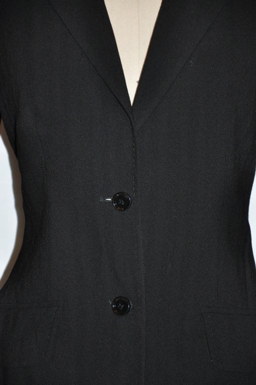 Black Dolce & Gabbana black and black stripe wool jacket For Sale