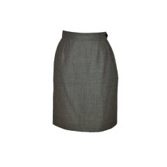 Yves Saint Laurent black & white spring wool skirt