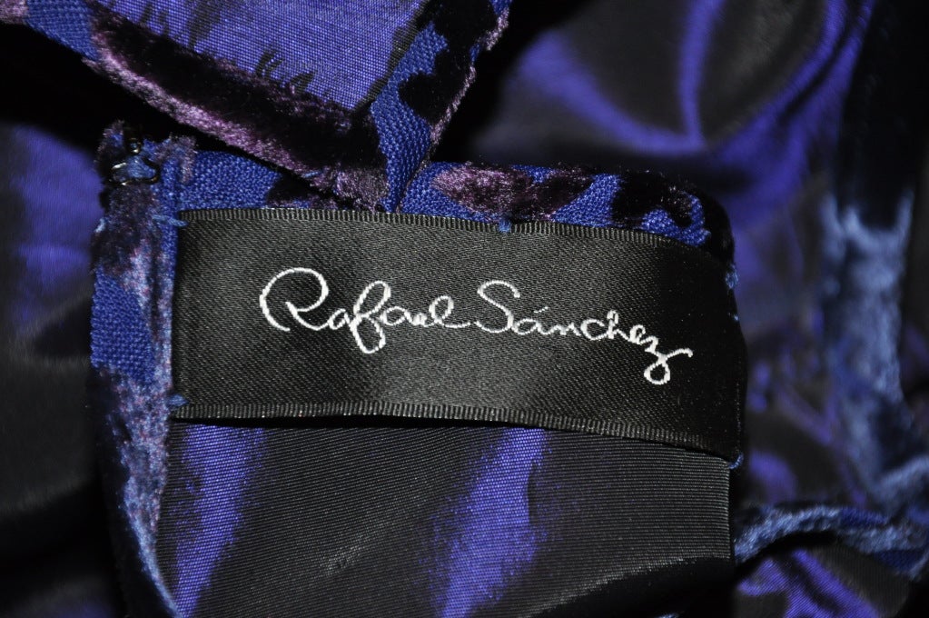 Women's Sanchez Plum silk tunic with tassles For Sale