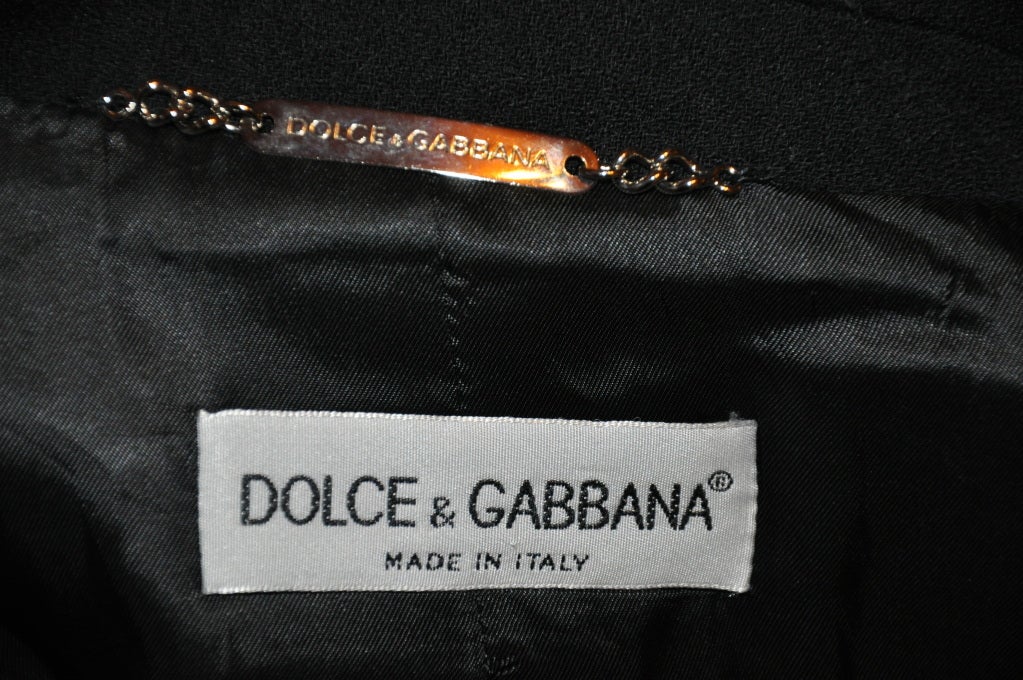 Dolce & gabbana navy crepe double-breasted suit For Sale 1