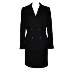 Dolce & gabbana navy crepe double-breasted suit