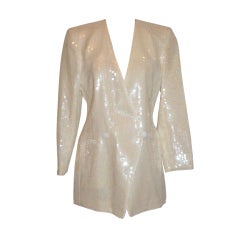 Escade by Margaretha Ley linen with sequins jacket