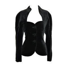 Guy Laroche black velvet sweetheart jacket