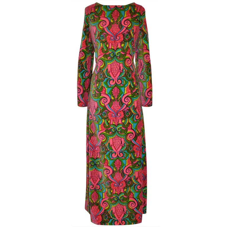 Colin Glascoe of London multi-color with open sleeves maxi