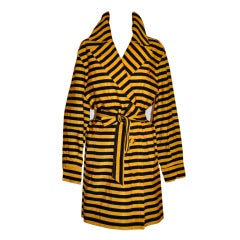 Moschino Yellow and black 'Bumble-bee" trench