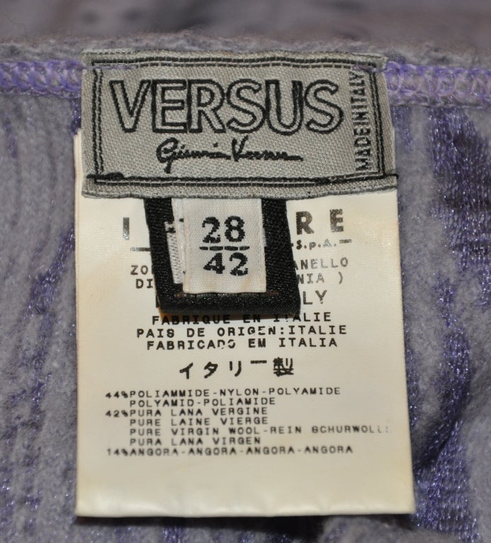 Women's Gianni Versace lavender open-weave top