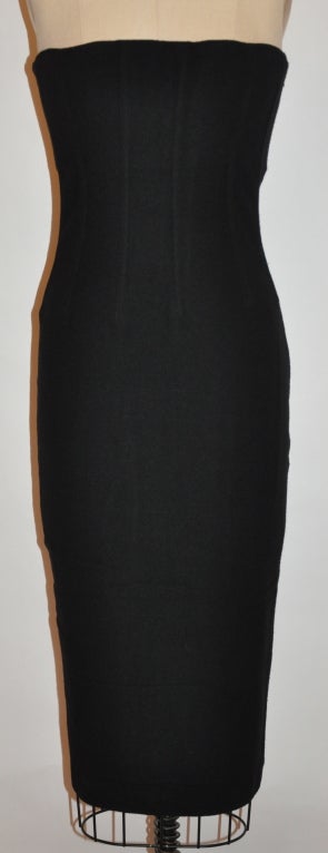 Dolce & Gabbana black strapless cocktail dress has 12