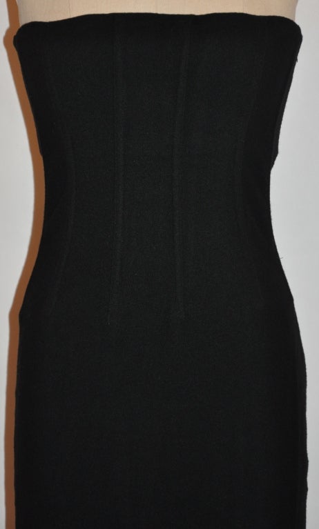 dolce and gabbana black strapless dress