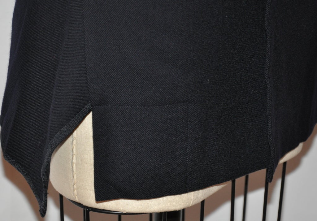 Women's Yohji Yamamoto deconstructed dark navy jacket For Sale