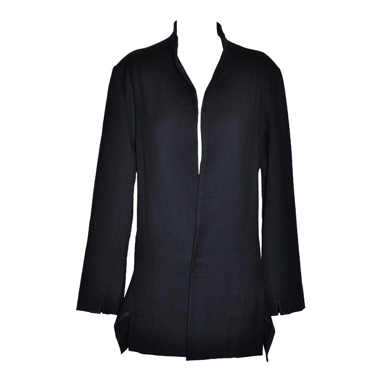 Yohji Yamamoto deconstructed dark navy jacket For Sale