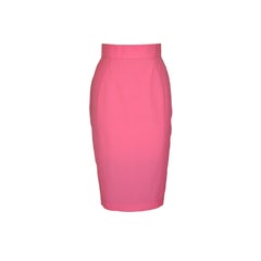 Thierry Mugler neon-pink form-fitting skirt
