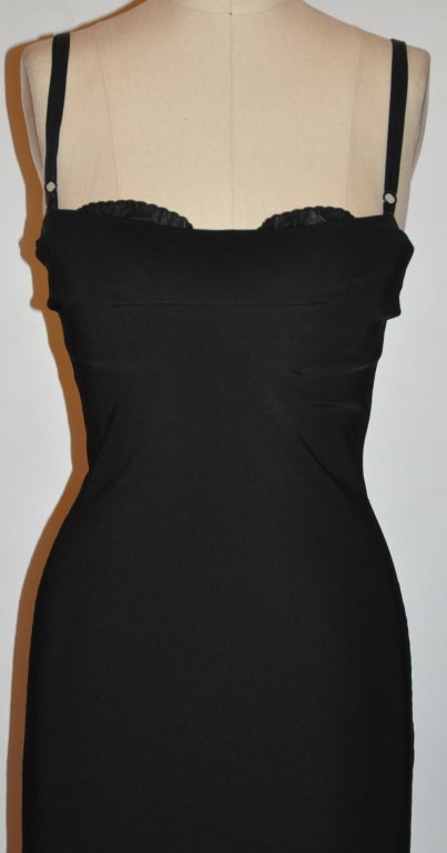 black body hugging dress