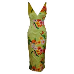 Dolce & Gabbana green floral form-fitting dress 6