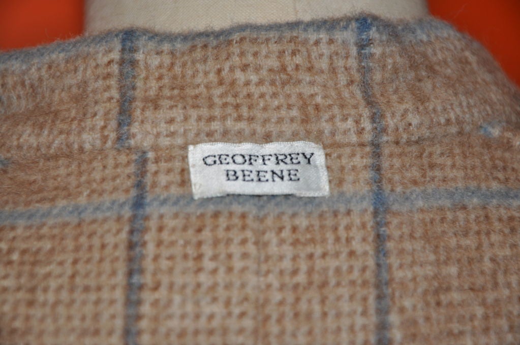 Brown Geoffrey Beene's camel double-faced felted Apache wool coat