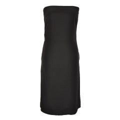 Vintage Calvin Klein "Collection" black strapless cocktail dress
