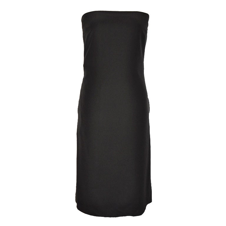 Calvin Klein "Collection" black strapless cocktail dress