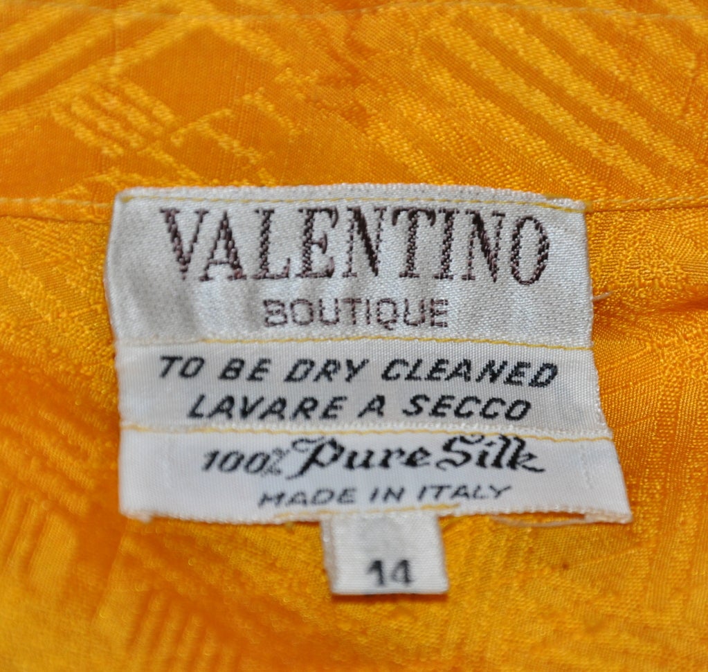De las mujeres Camisa abotonada de seda amarillo intenso Valentino 