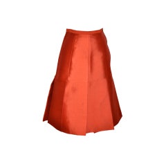 Vintage Prada gilded tangerine silk skirt