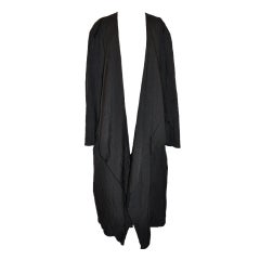 Vintage Yohji Yamamoto pour homme black asymmetric coat