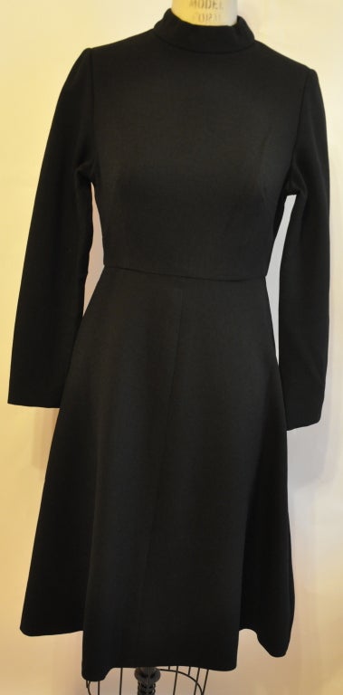 Black two-piece dress ensemble with cropped vest 2