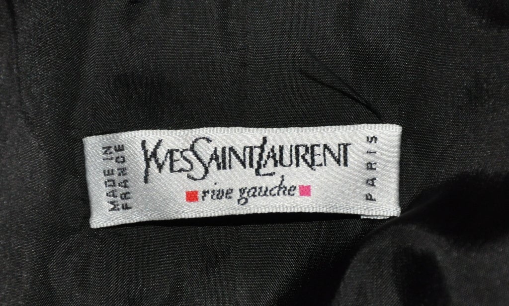 Women's Yves Saint Laurent Rive Gauche black asymmetric tailored blazer