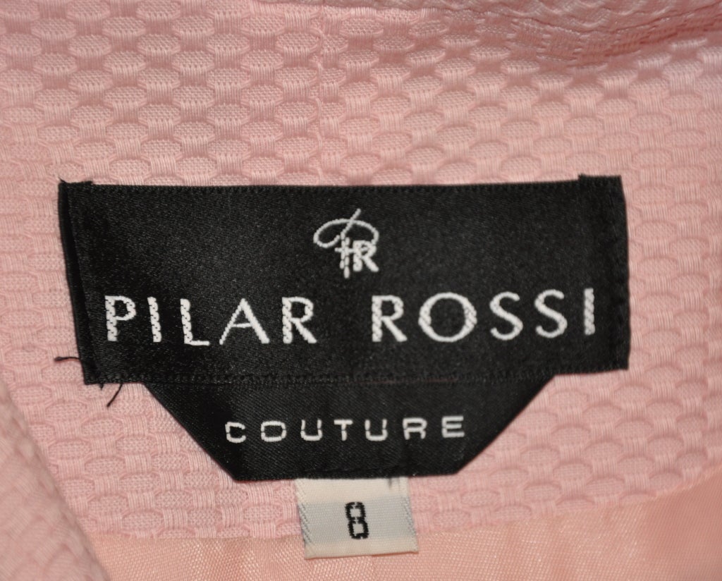 Pilar Rossi couture pink with black cotton poplin ensemble 3