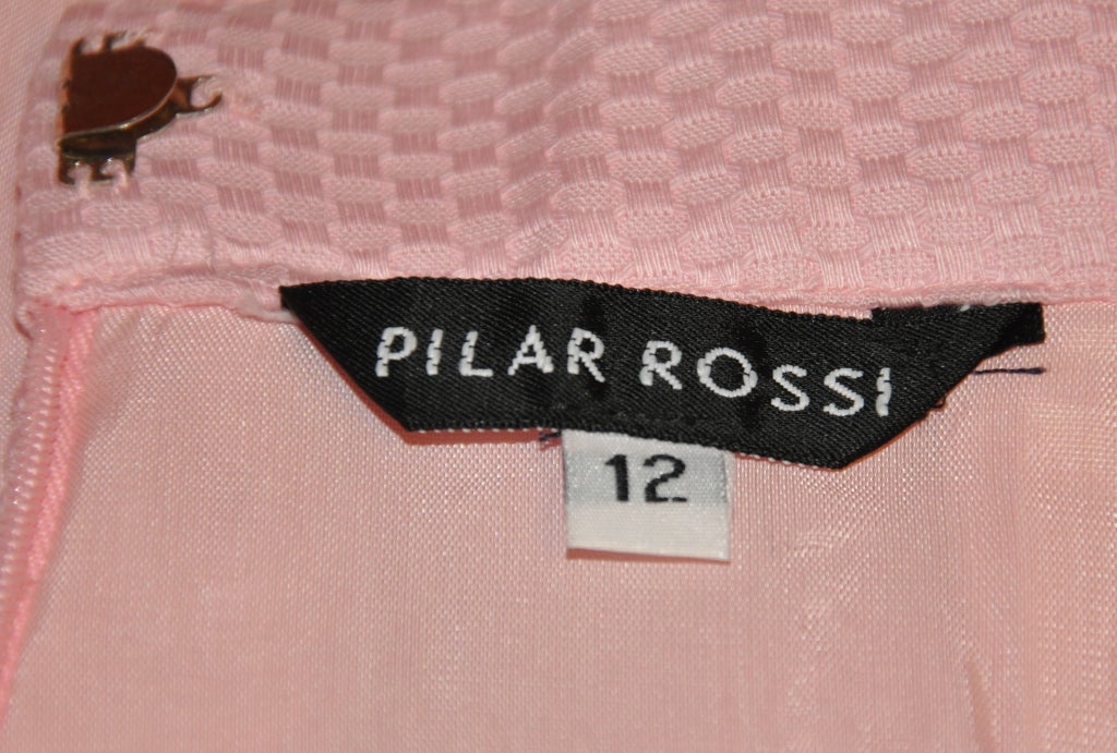 Pilar Rossi couture pink with black cotton poplin ensemble 4