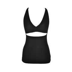 Narciso Rodriguez black spandex "bikini"-style top