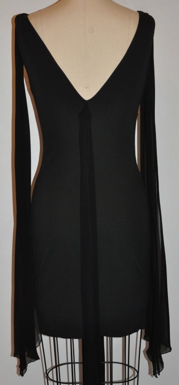 black ribbon dress