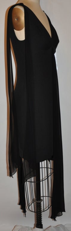 Moschino black cocktail dress has long 41
