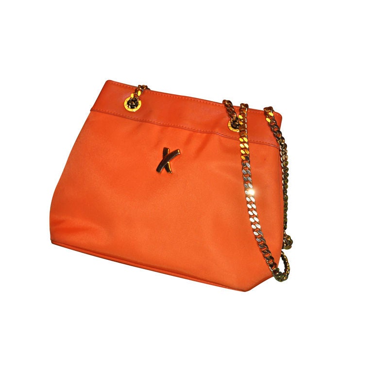 Paloma Picasso Tangerine "X" shoulder bag