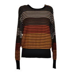 Vintage Sonia Rykiel multi-colored stripe pullover