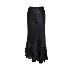 Patrizia Pepe black asymmetric silk & lace skirt