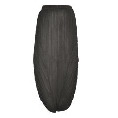 Issey Miyake black asymmetric pleat skirt