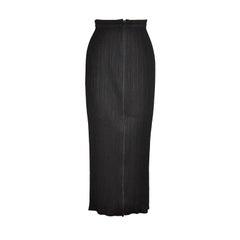 Issey Miyake black zipper-front maxi skirt