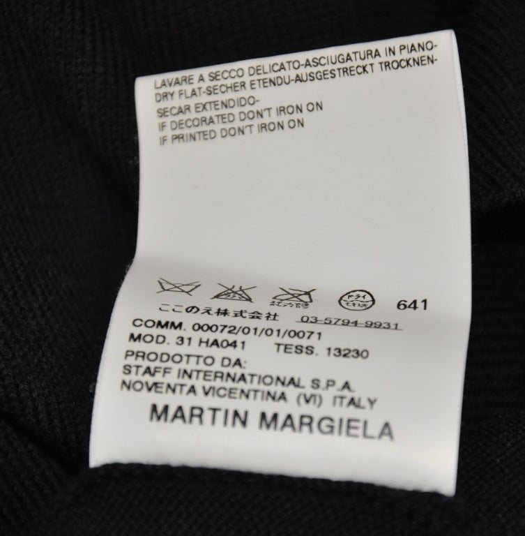 Martin Margiela deconstructed neckline cardigan For Sale 1