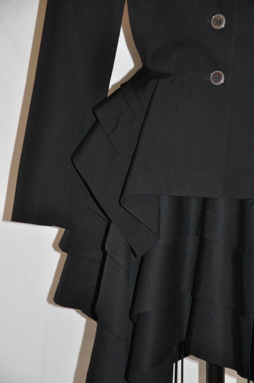 Women's Jean Paul Gaultier asymmetrical tier jacket ensemble For Sale