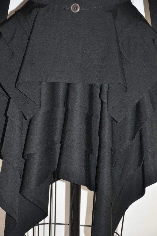 Jean Paul Gaultier asymmetrical tier jacket ensemble For Sale 1