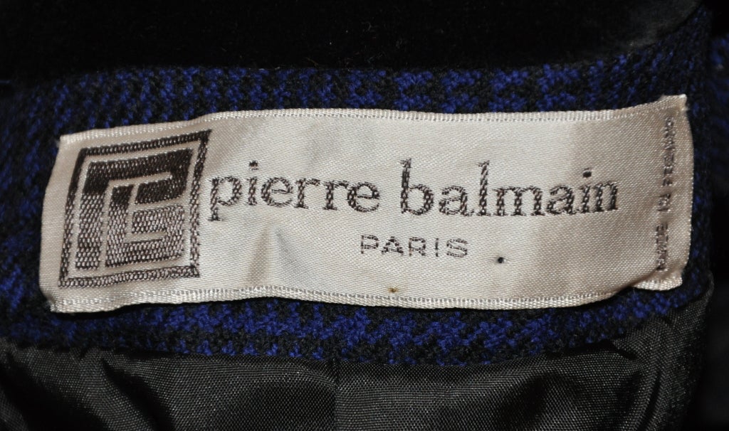 Women's Pierre Balmain Black & Navy wrap-tie pant ensemble For Sale