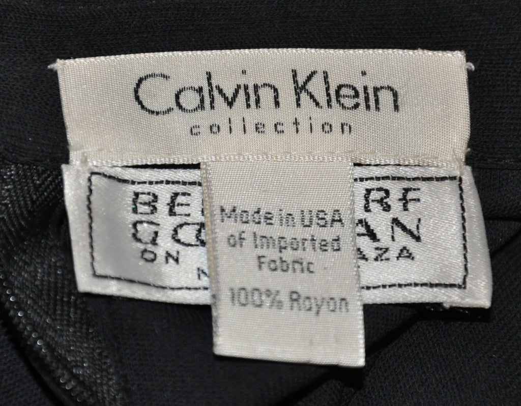 Noir Jupe longue en crêpe noir Calvin Klein « collection » en vente