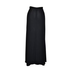 Retro Calvin Klein "collection" black crepe maxi skirt