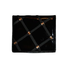 Salvador Ferragamo patent-leather clutch/ shoulder bag 8
