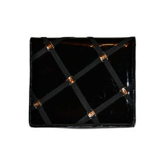 Retro Salvador Ferragamo patent-leather clutch/ shoulder bag