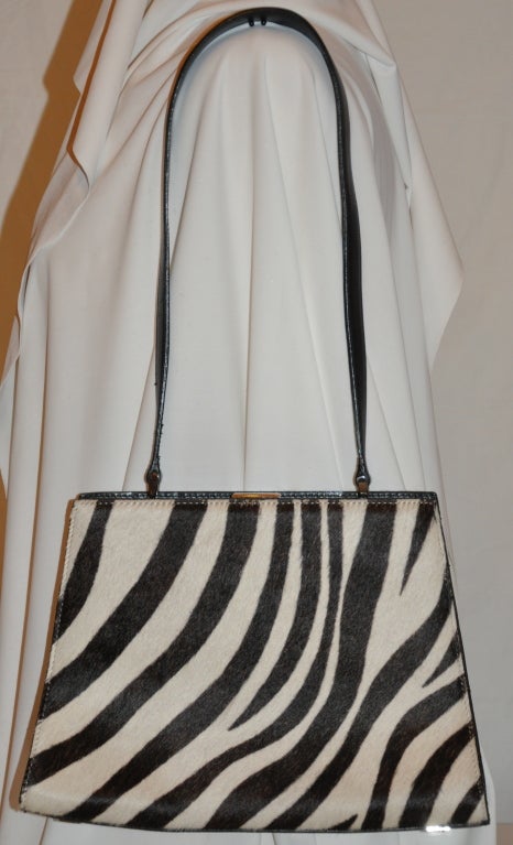 Women's Adrienne Vittadini Stencil zebra shoulder bag